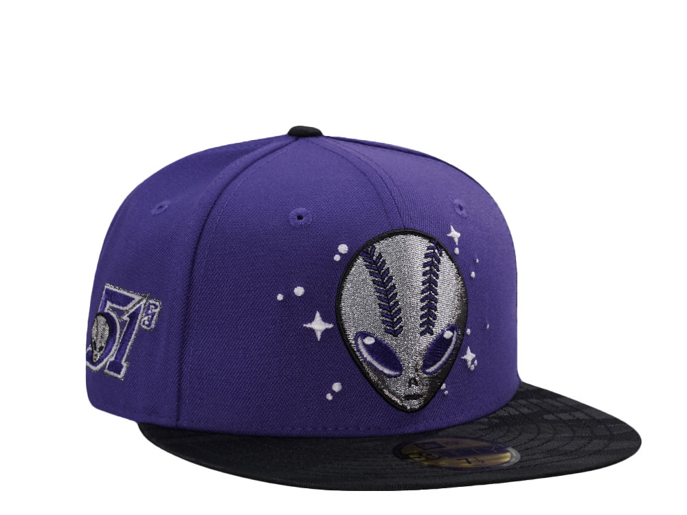 New Era Las Vegas 51s Midnight Camo Visor Purple Two Tone Edition 59Fifty Fitted Hat