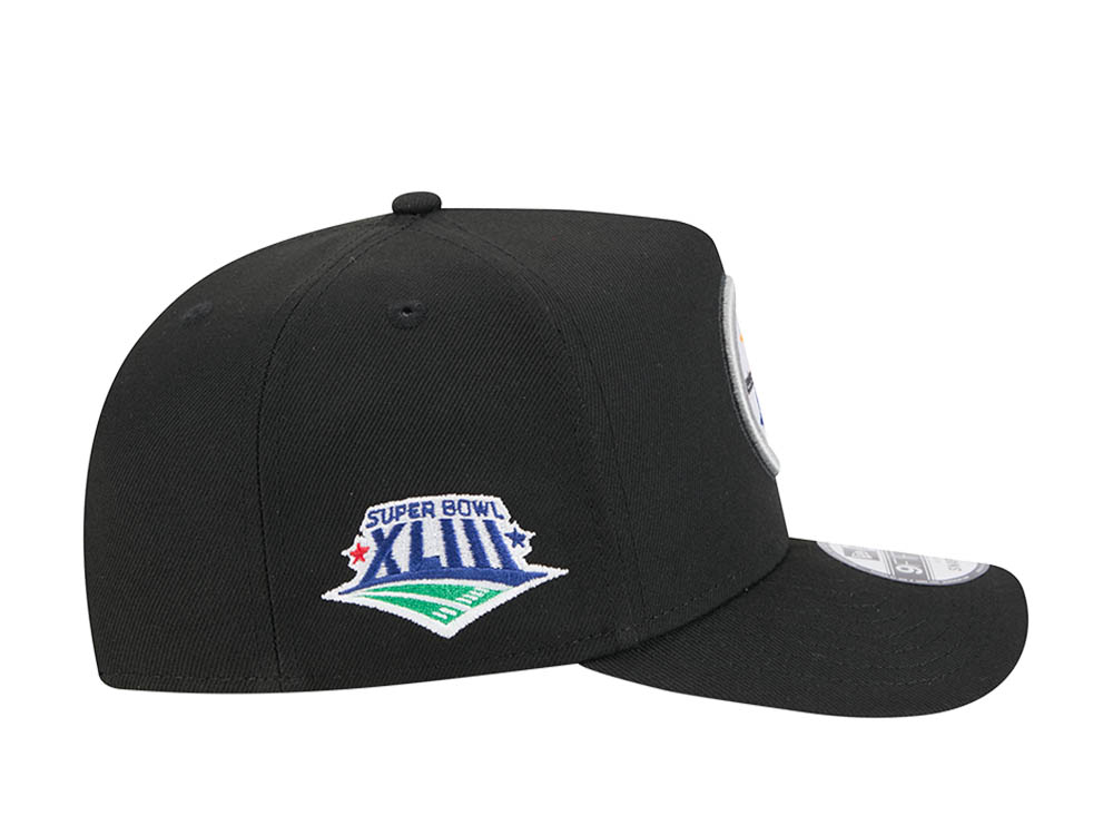New Era Pittsburg Steelers Super Bowl XLIII Black Edition 9Fifty A Frame Snapback Hat