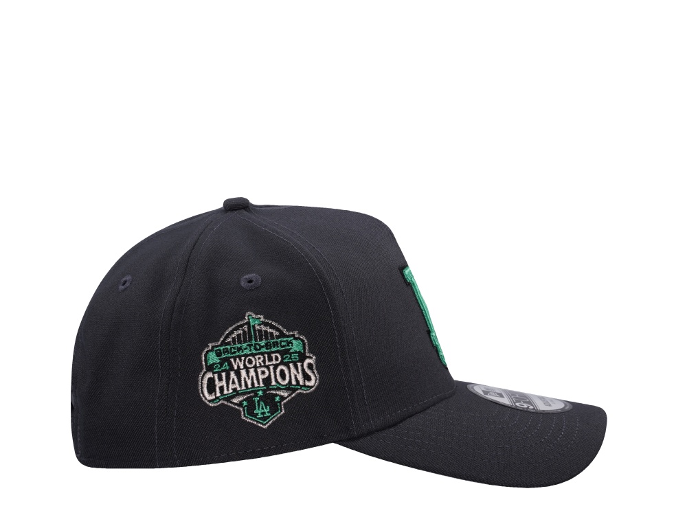New Era Los Angeles Dodgers Back To Back World Series Champions Anthracite Prime Edition 9Forty A Frame Snapback Hat
