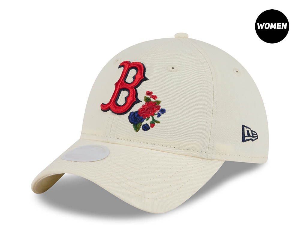New Era Boston Red Sox Woman Floral Stitch 9Twenty Strapback Hat