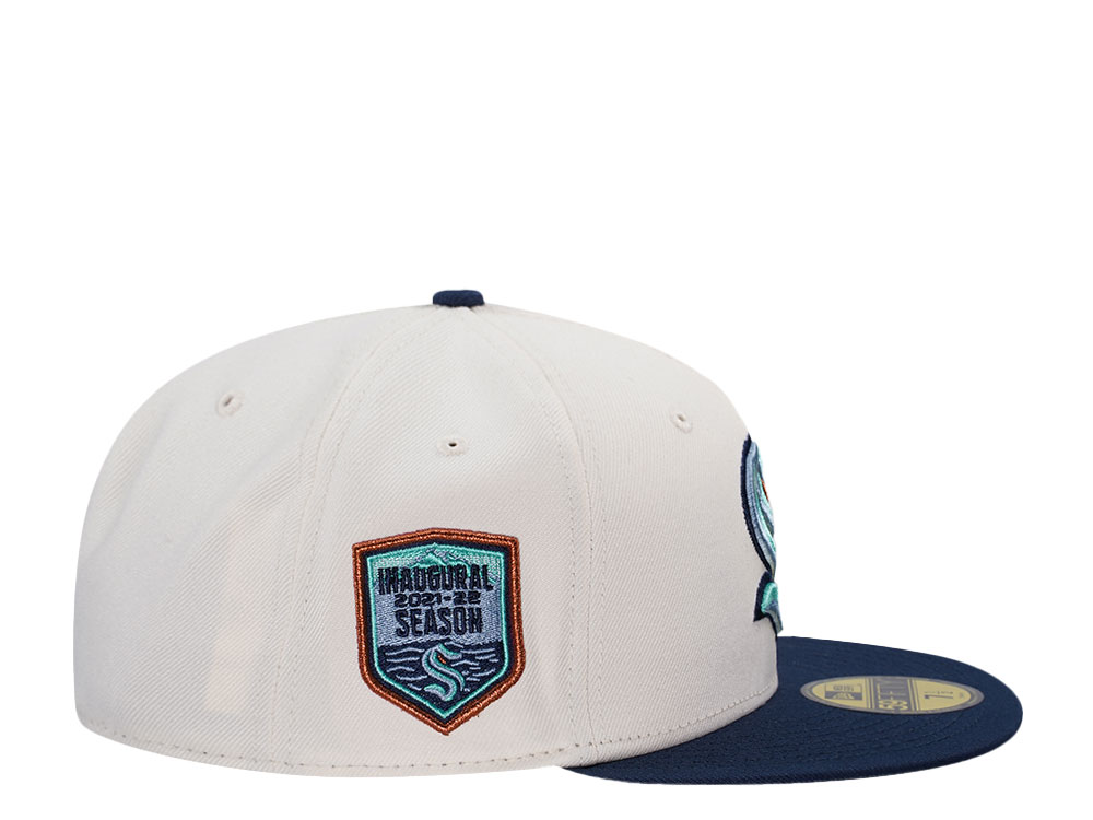 New Era Seattle Kraken Inaugural Season 2021 Chrome Two Tone Prime Edition 59Fifty Fitted Hat