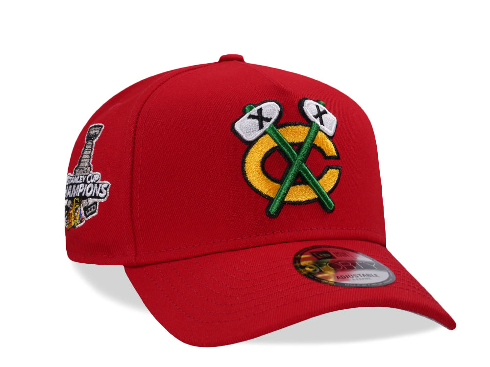 New Era Chicago Blackhawks Stanley Cup Champions 2013 Red Prime Edition 9Forty A Frame Snapback Hat
