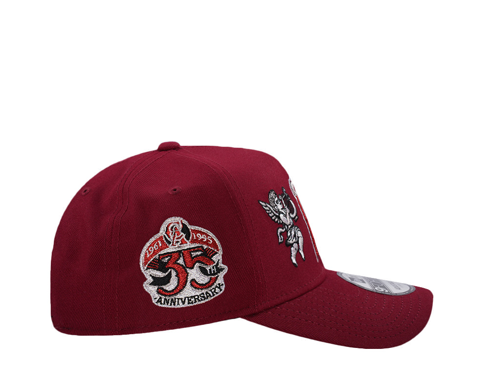 New Era Anaheim Angels 35th Anniversary Cupids Cardinal Red Prime Edition 9Forty A Frame Snapback Hat
