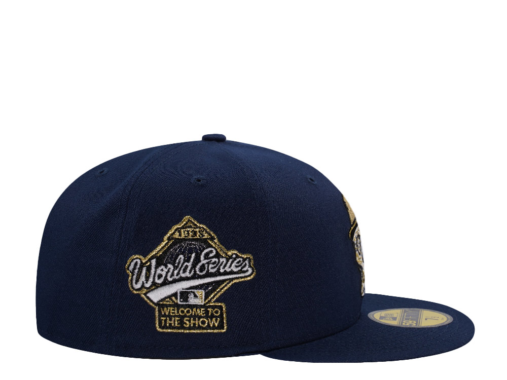 New Era Atlanta Braves World Series 1995 Skull Ocean Blue Prime Edition 59Fifty Fitted Hat