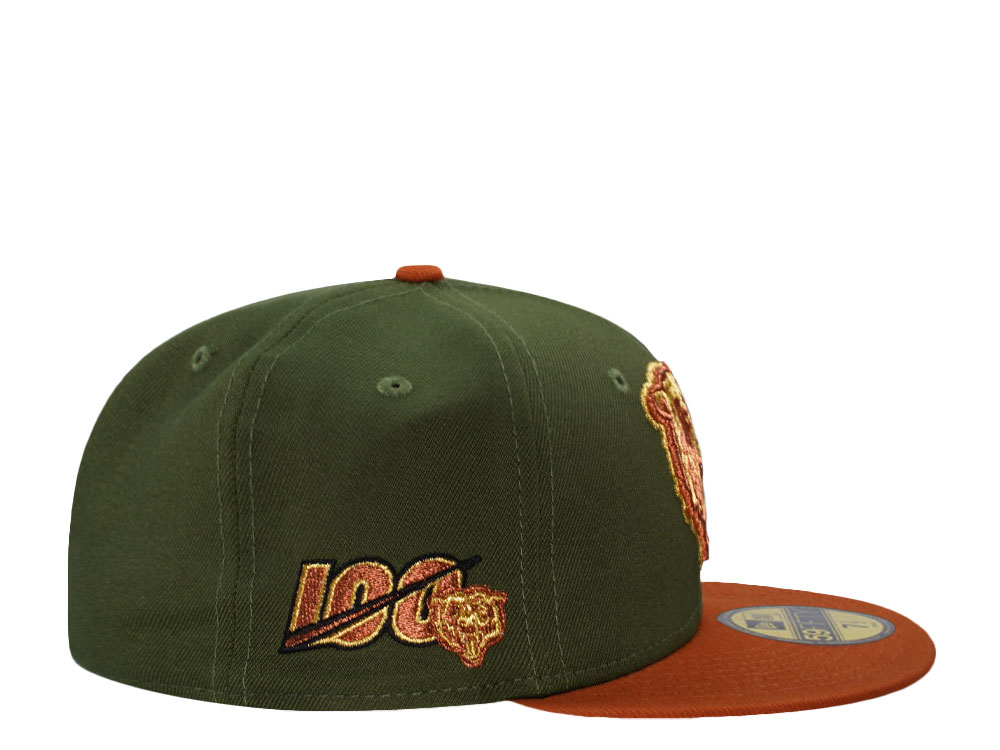 New Era Chicago Bears 100th Anniversary Green Two Tone Edition 59Fifty Fitted Hat