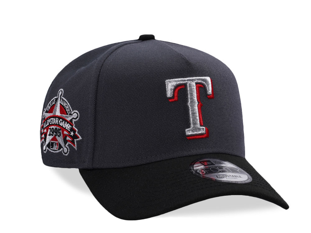 New Era Texas Rangers All Star Game 1995 Dark Gray Two Tone Edition 9Forty A Frame Snapback Hat