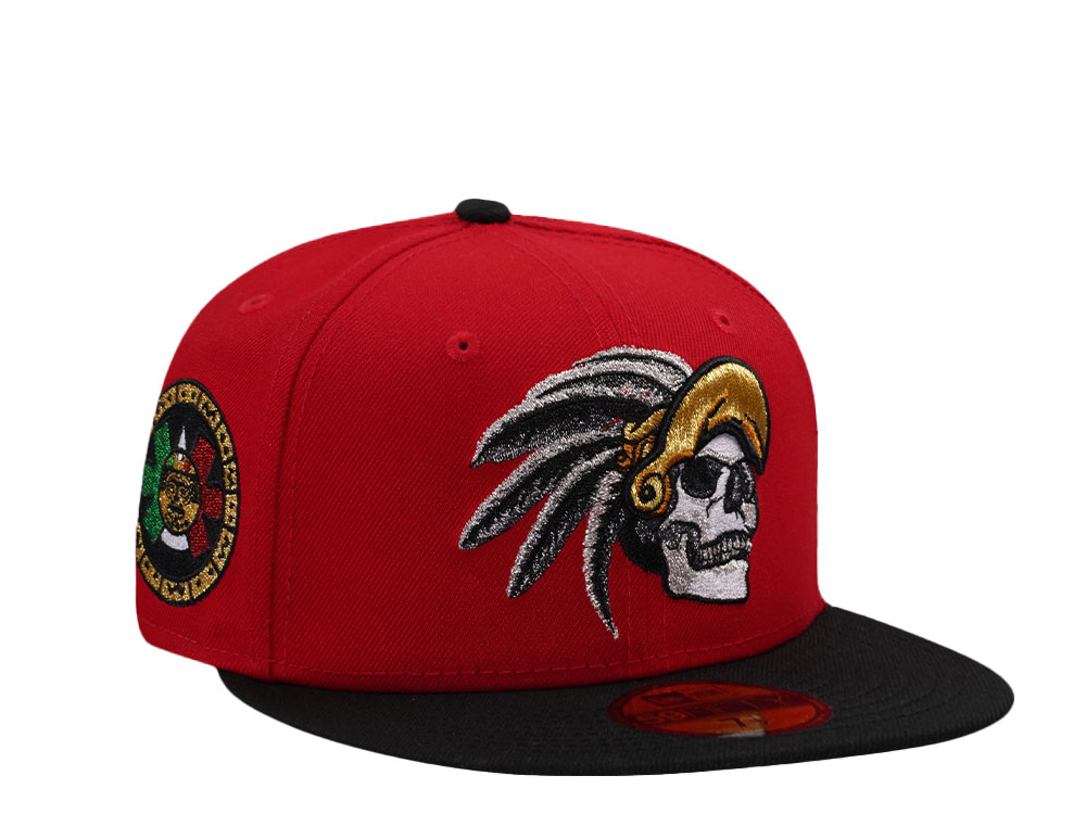 New Era Mexico Aztec Metallic Red Two Tone Edition 59Fifty Fitted Hat