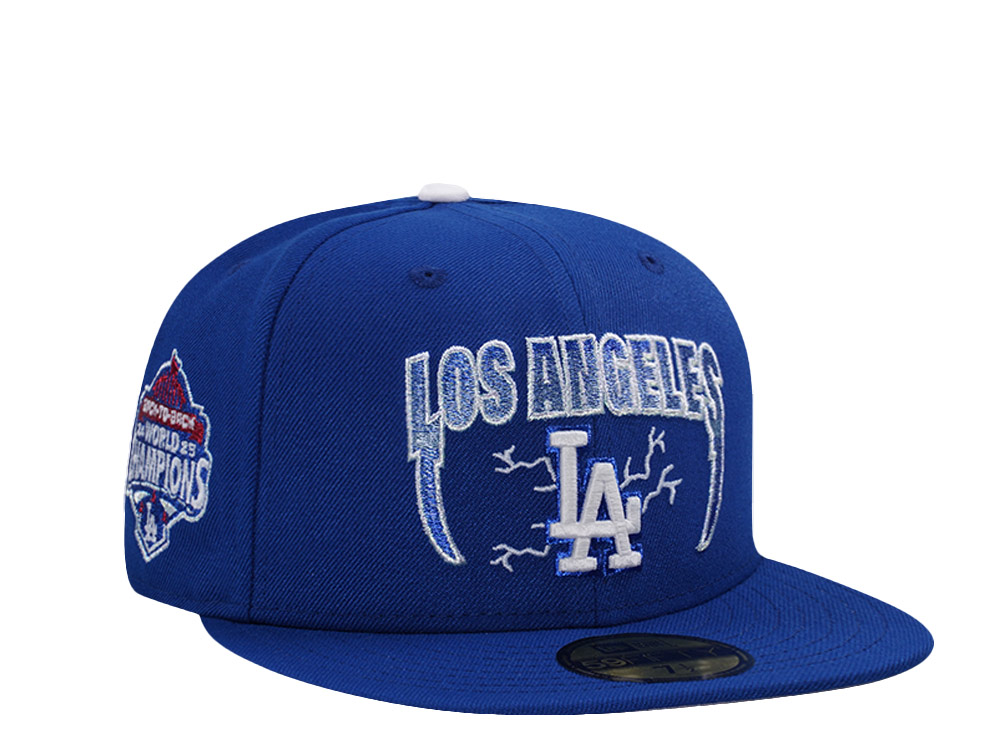 New Era Los Angeles Dodgers Back to Back World Champions Blue Prime Edition 59Fifty Fitted Hat