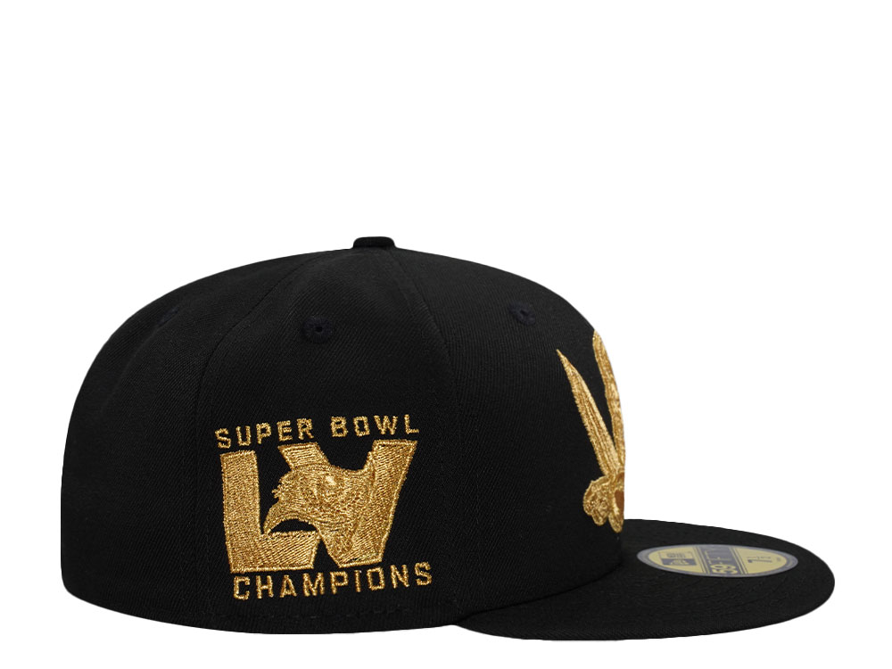 New Era Tampa Bay Buccaneers Super Bowl Champions 2023 Black 24k Edition 59Fifty Fitted Hat