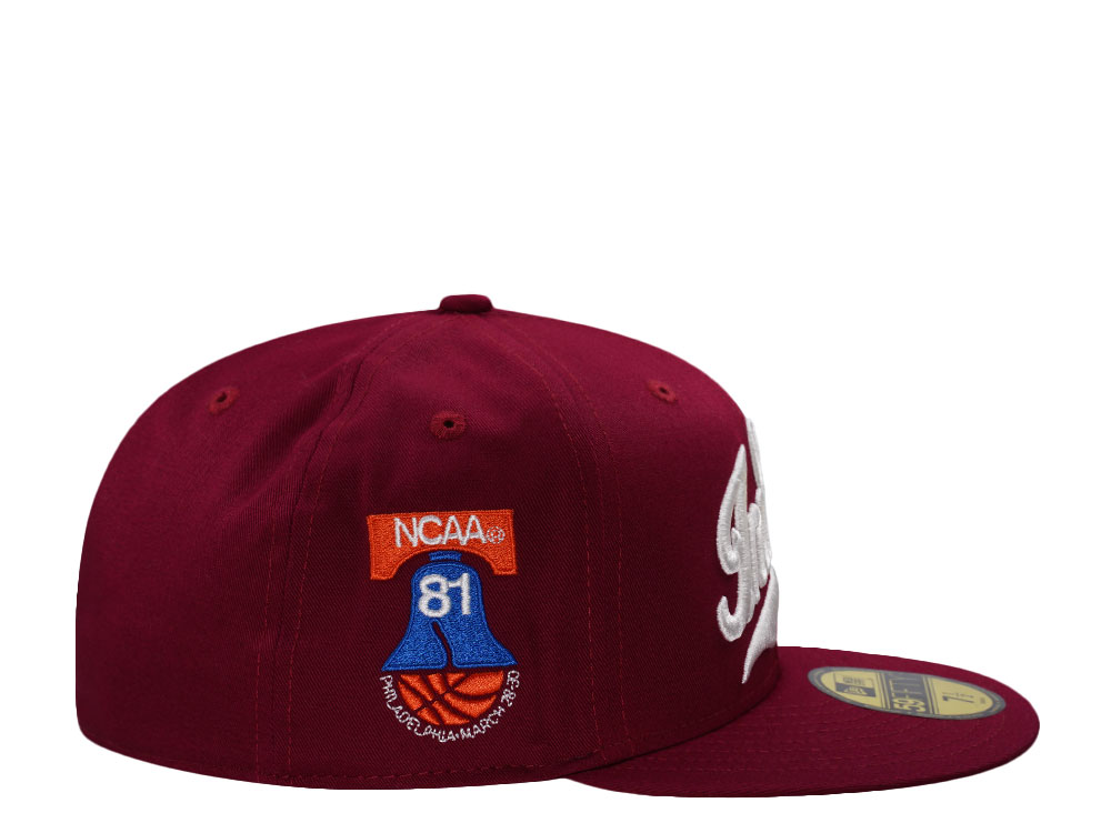 New Era Indiana Hoosiers Final Four 1981 Script Red Throwback Edition 59Fifty Fitted Hat