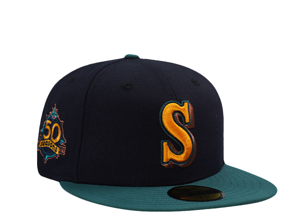 New Era Seattle Mariners 50th Anniversary Navy Two Tone Edition 59Fifty Fitted Hat