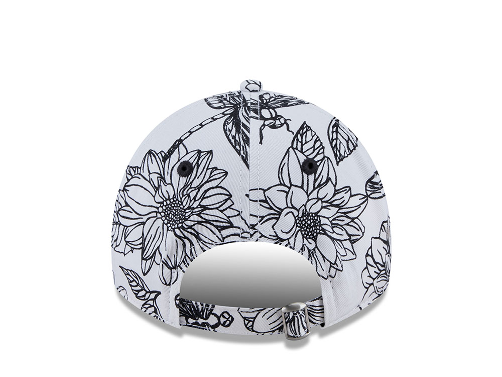 New Era New York Yankees Woman Floral Stitch White 9Twenty Strapback Hat