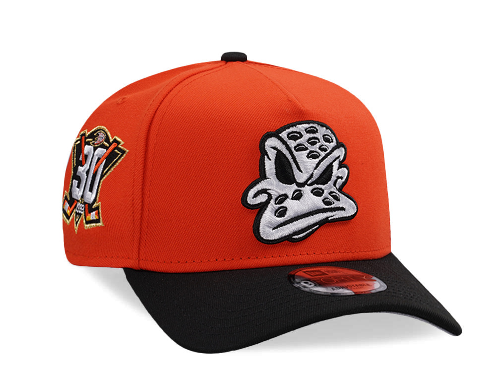 New Era Anaheim Ducks 30th Anniversary Orange Two Tone Edition 9Forty A Frame Snapback Hat