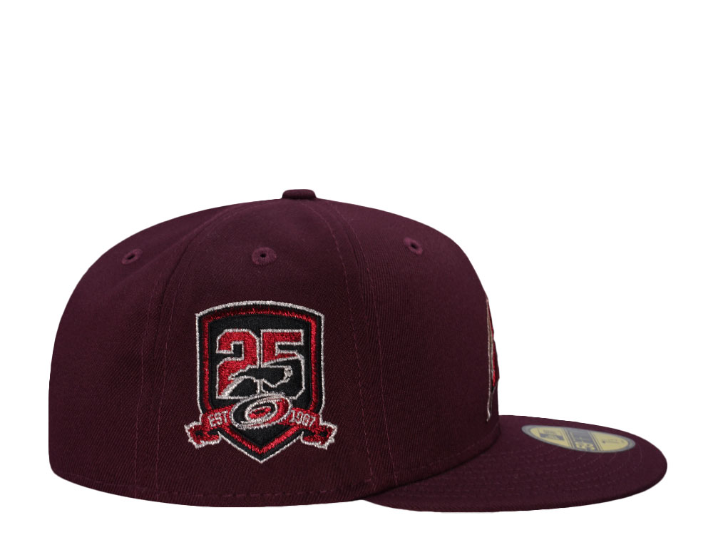 New Era Carolina Hurricanes 25th Anniversary Maroon Prime Edition 59Fifty Fitted Hat