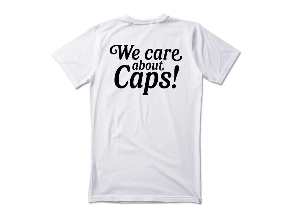 Family T-Shirt We Care About Caps White Oversize Edition