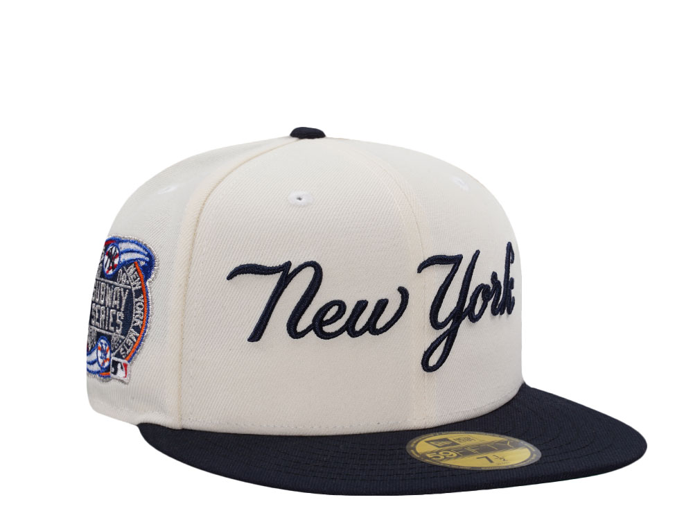New Era New York Yankees Subway Series Script Chrome Two Tone Edition 59Fifty Fitted Hat
