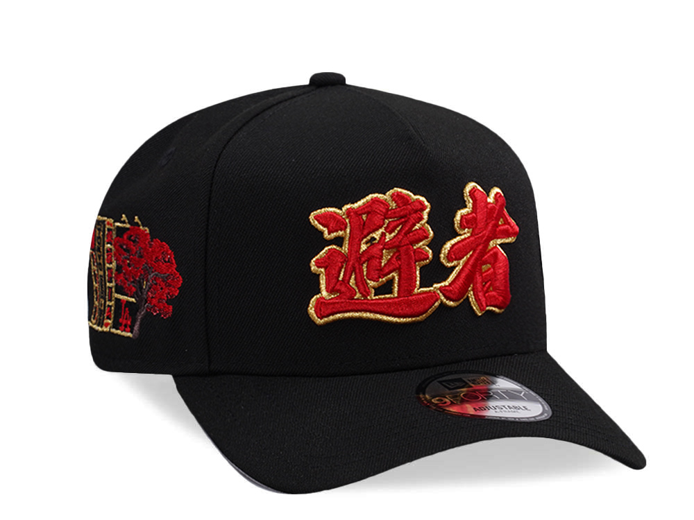 New Era Los Angeles Dodgers Tokyo Series Kanji Black Prime Edition 9Forty A Frame Snapback Hat