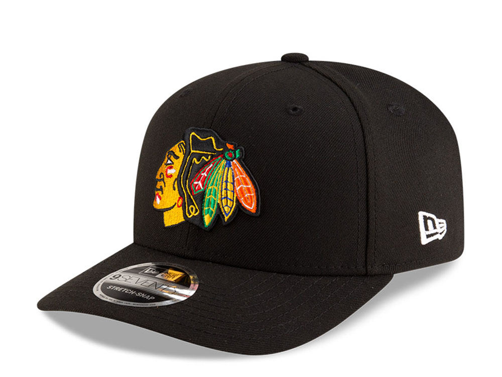 New Era Chicago Blackhawks Black 9Seventy  Stretch Snapback Hat