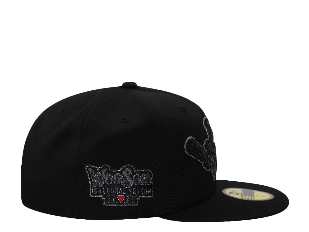 New Era Worcester Red Sox Inaugural Season Blackout Prime Edition 59Fifty Fitted Hat