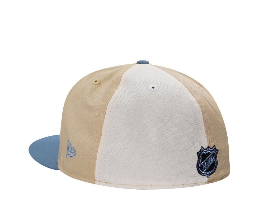 New Era San Jose Sharks 20th Anniversary Pinwheel Beige Two Tone Edition 59Fifty Fitted Hat