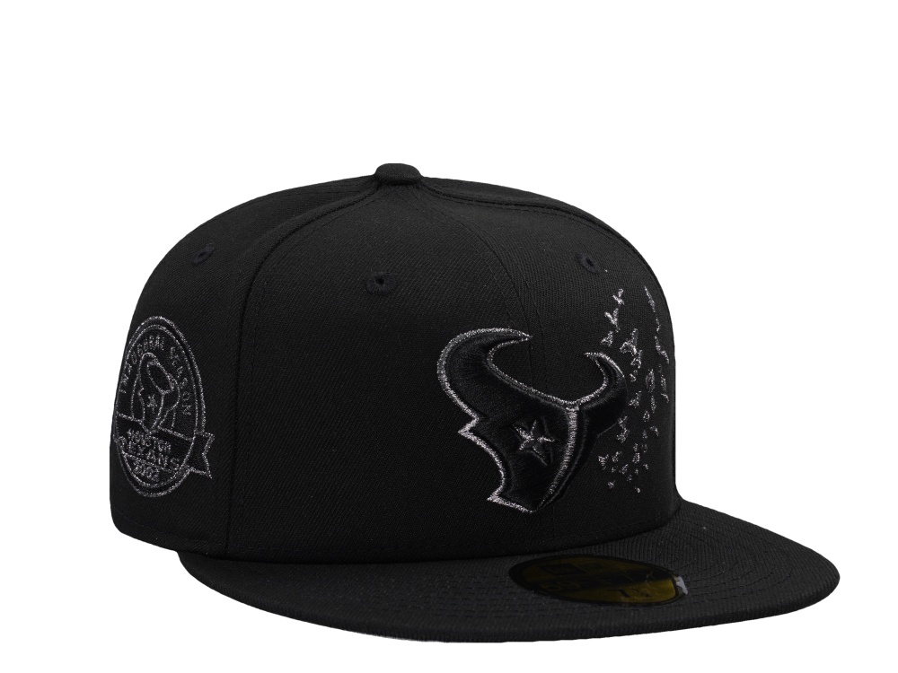 New Era Houston Texans Inaugural Season Blackout Prime Edition 59Fifty Fitted Hat