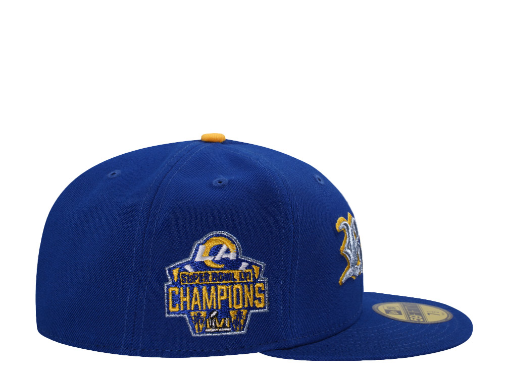 New Era Los Angeles Rams Super Bowl Champions Blue Prime Edition 59Fifty Fitted Hat