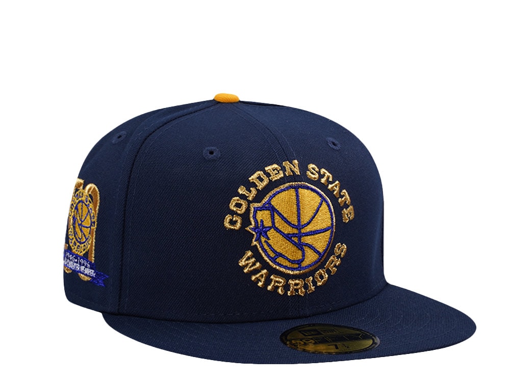 New Era Golden State Warriors 50th Anniversary Ocean Blue Prime Edition 59Fifty Fitted Hat
