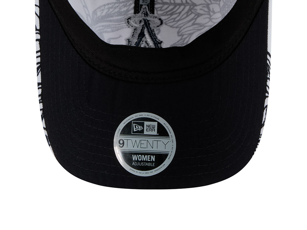 New Era Los Angeles Angels Woman Floral Stitch White 9Twenty Strapback Hat