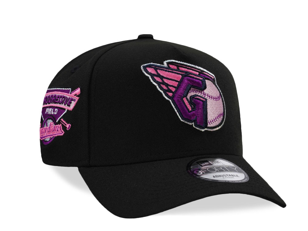 New Era Cleveland Guardians Progressive Field Magenta Black Prime Edition 9Forty A Frame Snapback Hat