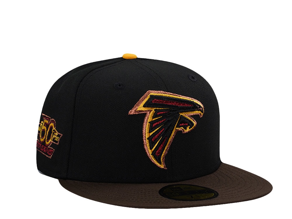 New Era Atlanta Falcons 50th Anniversary Black Two Tone Edition 59Fifty Fitted Hat