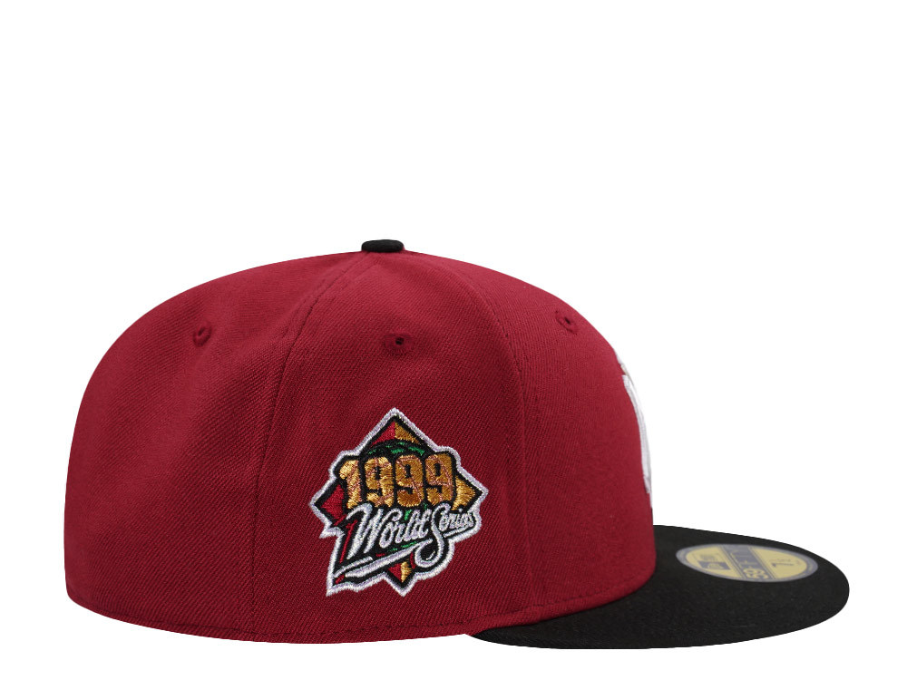 New Era New York Yankees World Series 1999 Lucky Cat Brick Red Two Tone Edition 59Fifty Fitted Hat