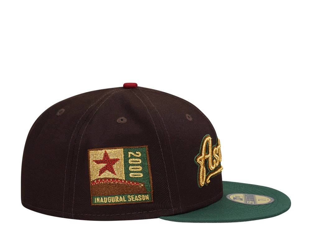 New Era Houston Astros Inuagural Season 2000 Burned Gold Two Tone Edition 59Fifty Fitted Hat