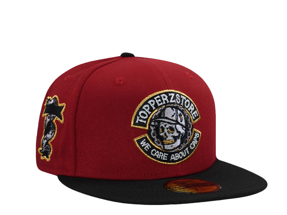 New Era Topperzstore Skull Inaugural Season 2017 Red Two Tone Edition 59Fifty Fitted Hat