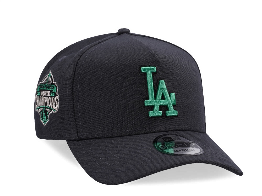 New Era Los Angeles Dodgers Back To Back World Series Champions Anthracite Prime Edition 9Forty A Frame Snapback Hat