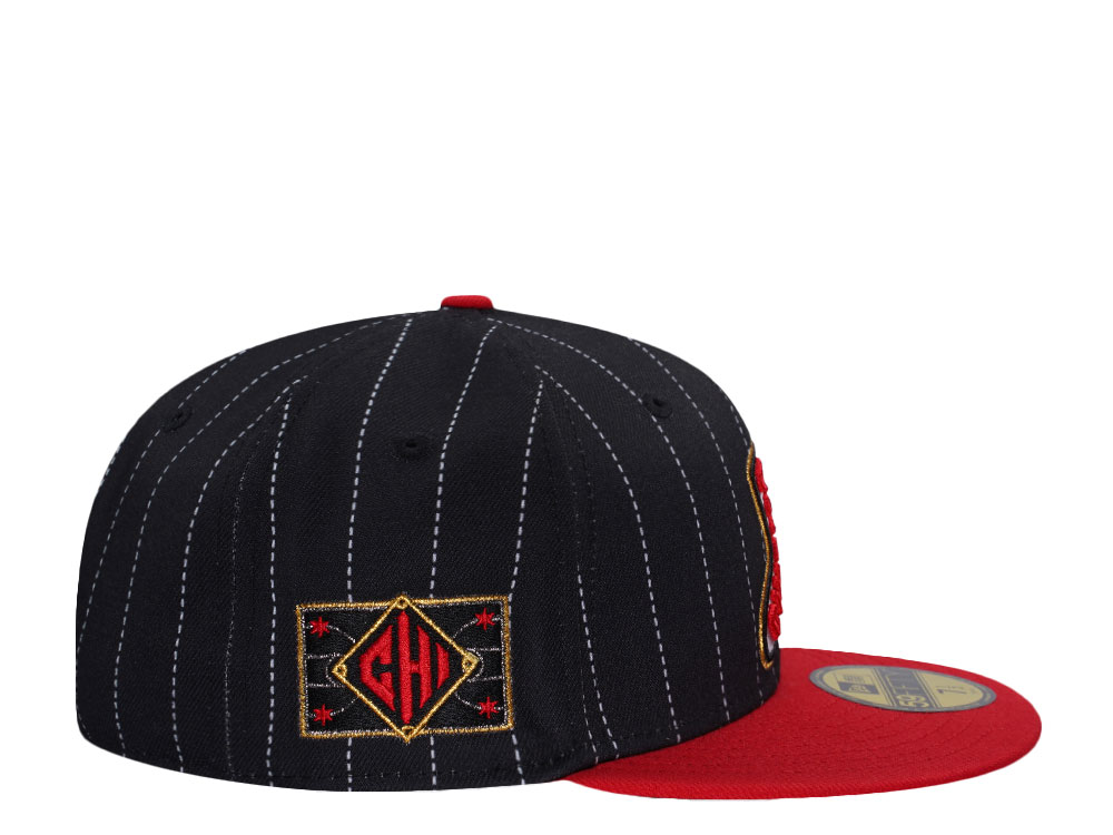 New Era Chicago White Sox Pinstripe Black Two Tone Edition 59Fifty Fitted Hat