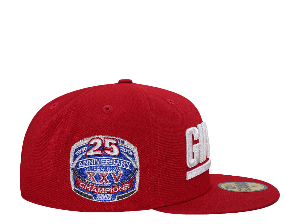 New Era New York Giants 25th Anniversary Scarlet Edition 59Fifty Fitted Hat