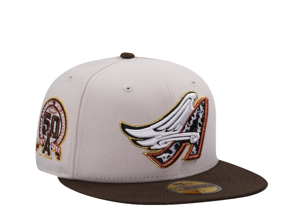 New Era Anaheim Angels 50th Anniversary Stone Two Tone Edition 59Fifty Fitted Hat