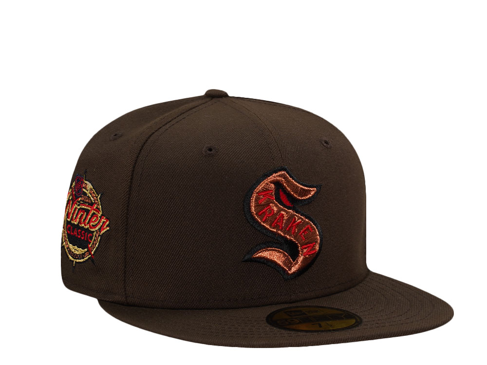 New Era Seattle Kraken Winter Classic 2024 Walnut Prime Edition 59Fifty Fitted Hat