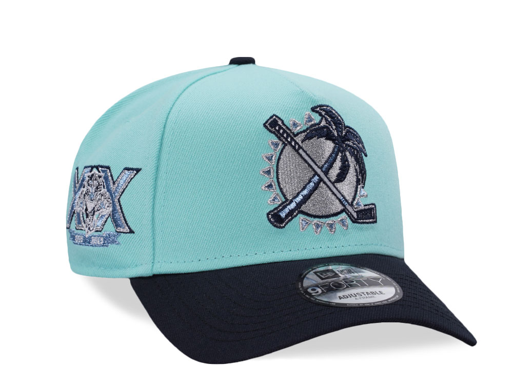 New Era Florida Panthers 20th Anniversary Tint Blue Two Tone Edition 9Forty A Frame Snapback Hat