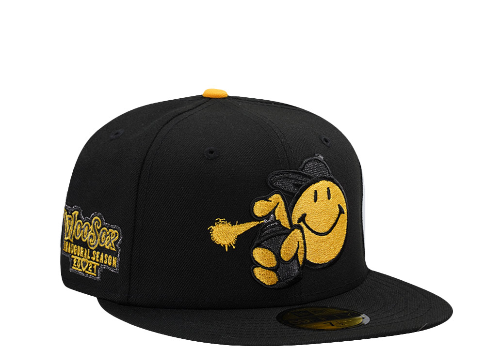 New Era Worcester Red Sox Inaugural Season 2021 Black Prime Edition 59Fifty Fitted Hat