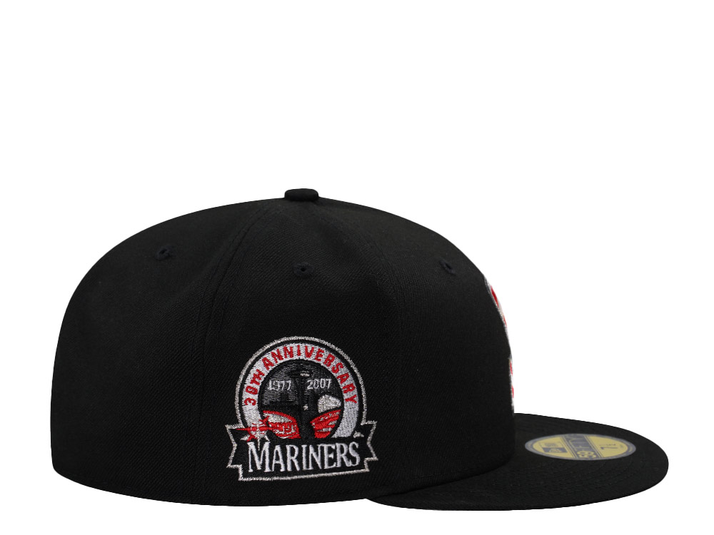 PRE-ORDER New Era Seattle Mariners 30th Anniversary Black Prime Edition 59Fifty Fitted Hat