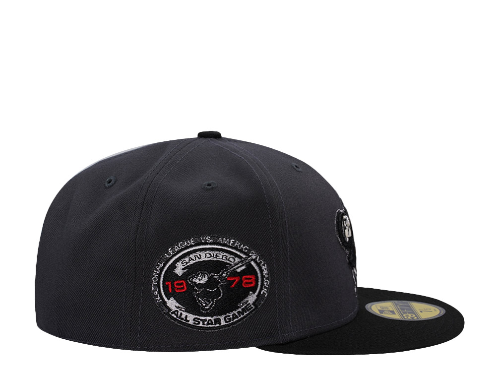 New Era San Diego Padres All Star Game 1978 Anthracite Two Tone Horror Edition 59Fifty Fitted Hat
