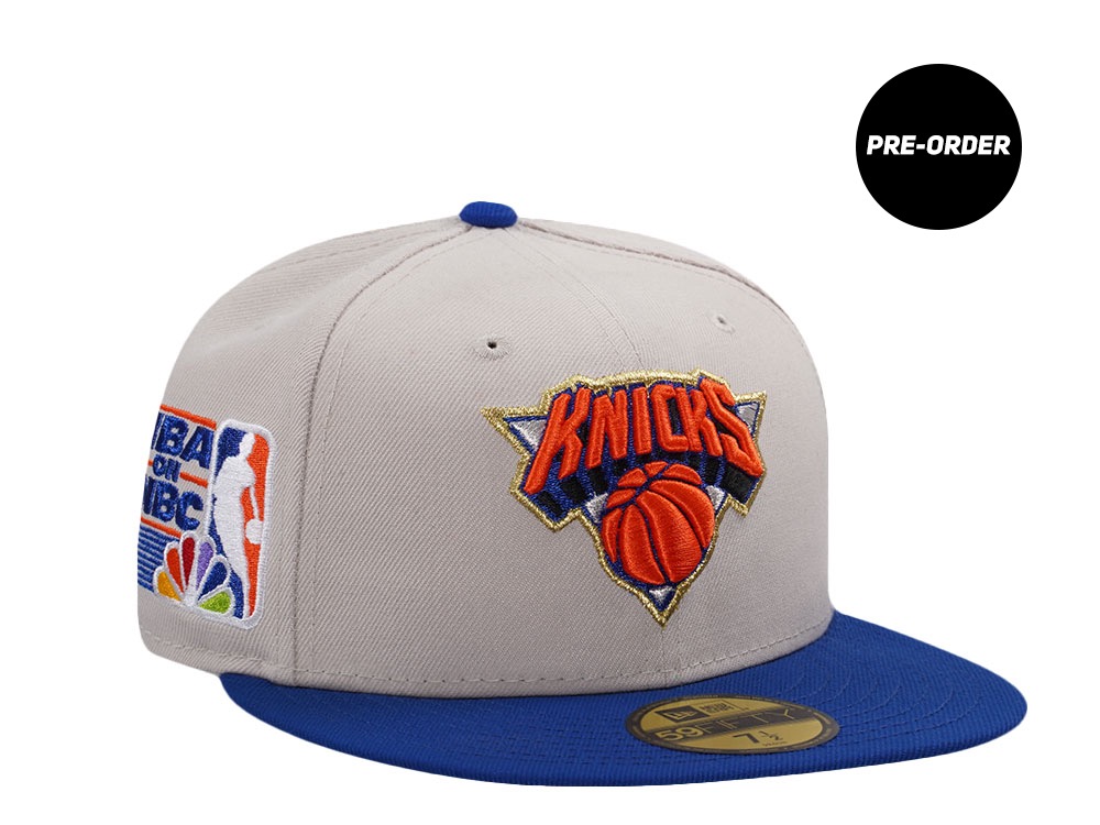 PRE-ORDER New Era New York Knicks NBA on NBC Stone Two Tone 59Fifty Fitted Hat