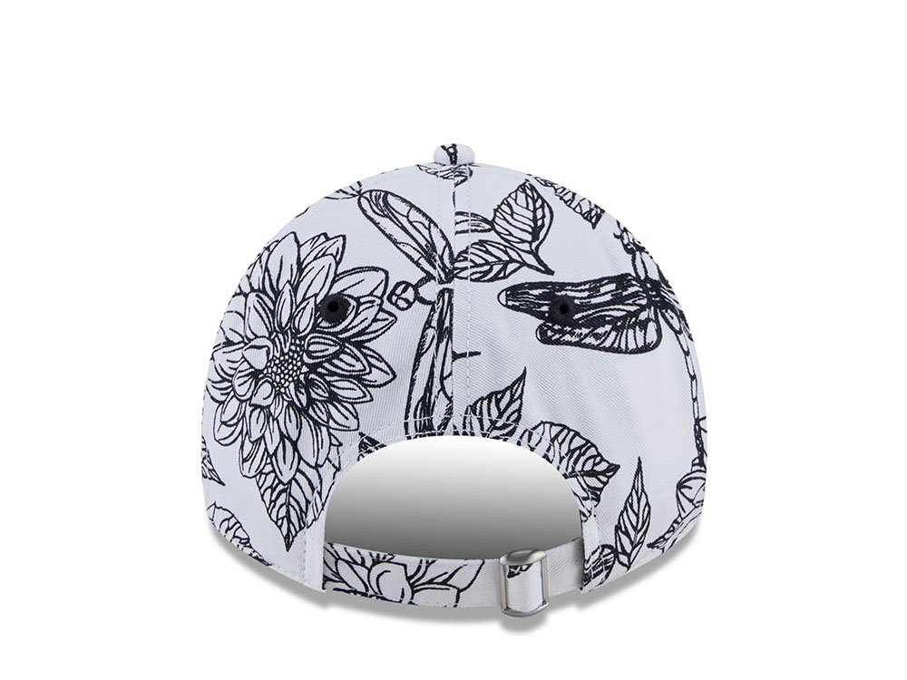 New Era Detroit Tigers Woman Floral Stitch White 9Twenty Strapback Hat