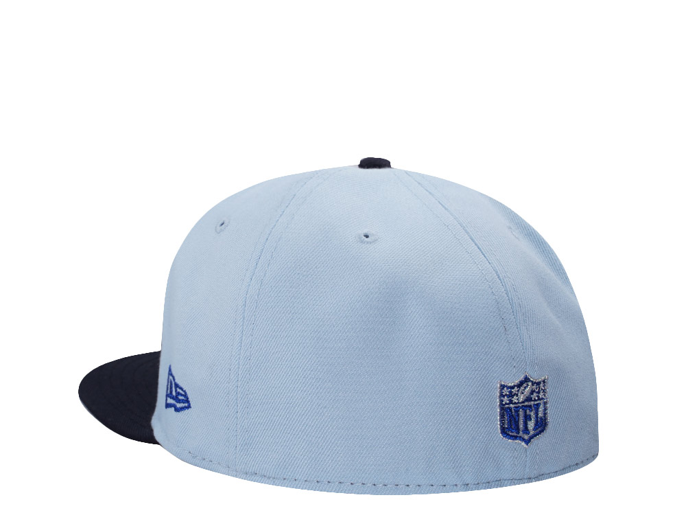New Era Buffalo Bills Inaugural Season Metallic Glacier Blue Two Tone Edition 59Fifty Fitted Hat