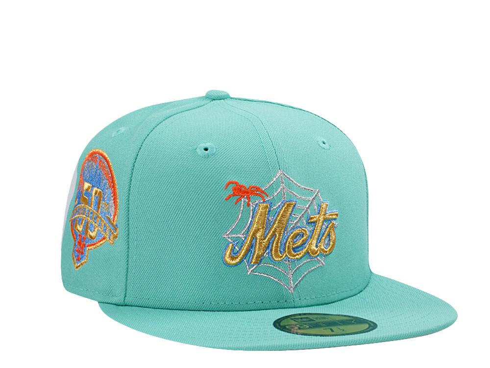 New Era New York Mets 50th Anniversary Clear Mint Prime Edition 59Fifty Fitted Hat