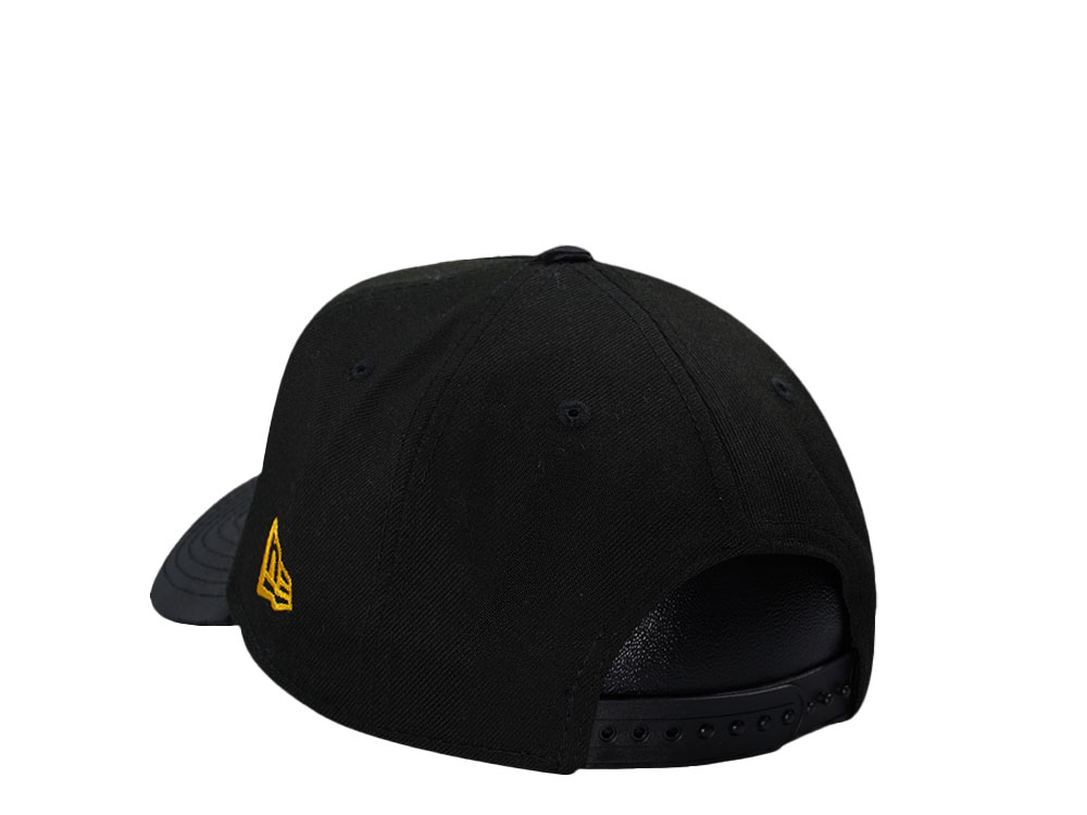 New Era Los Angeles Lakers Black Satin Brim Prime Edition 9Forty A Frame Snapback Hat