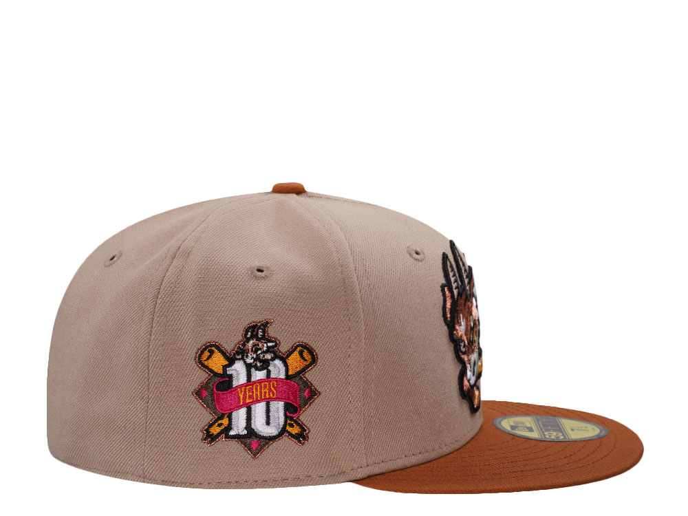 New Era Hartford Yard Goats 10th Anniversary Camel Two Tone Edition 59Fifty Fitted Hat