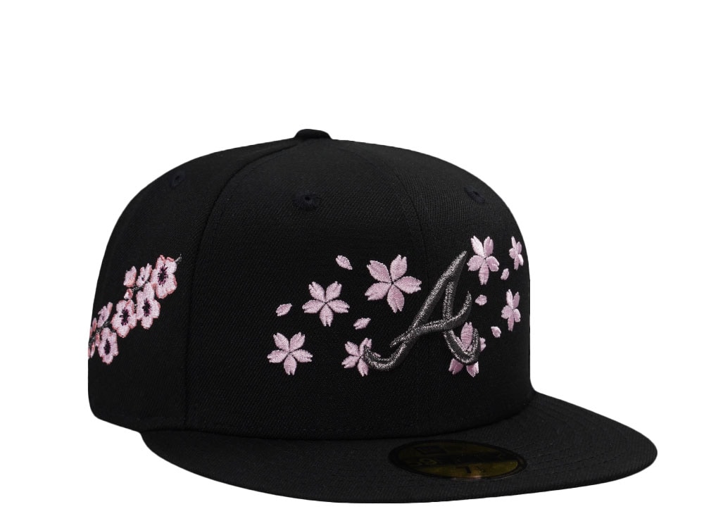 New Era Atlanta Braves Sakura Black Prime Edition 59Fifty Fitted Hat