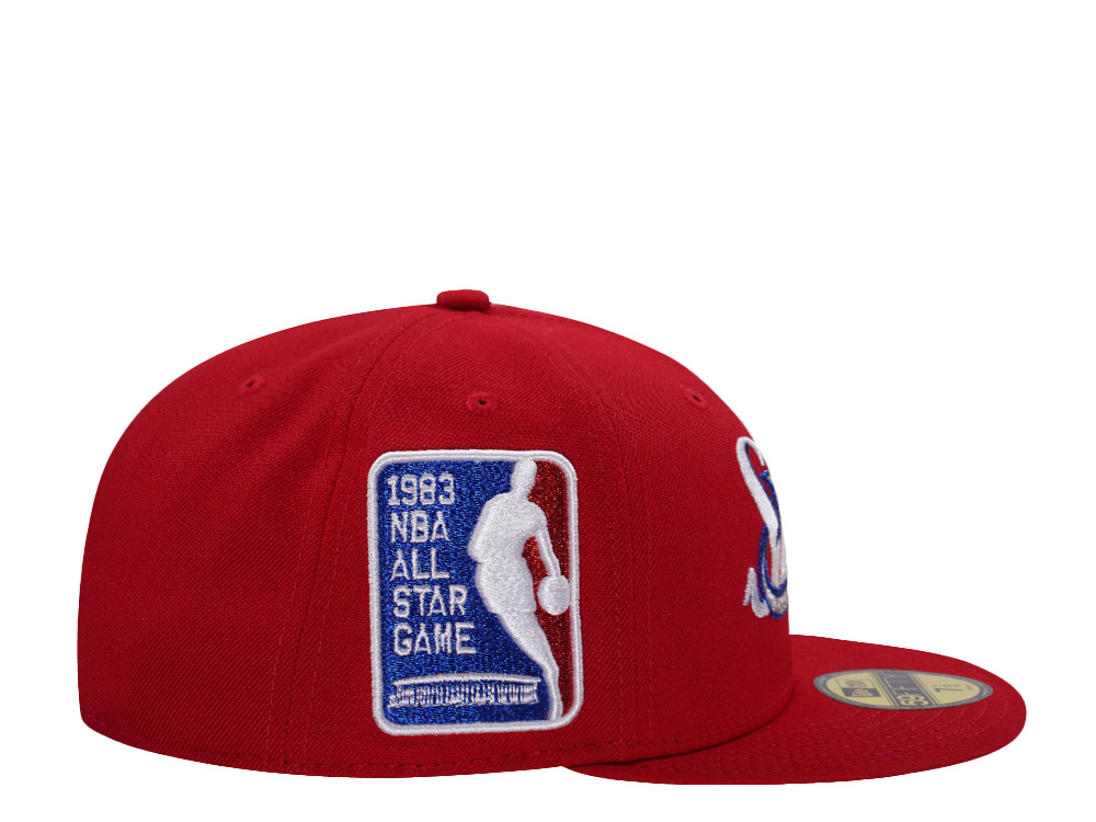 New Era Philadelphia 76ers All Star Game 1983 Scarlet Prime Edition 59Fifty Fitted Hat